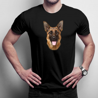 Shepard dog - Férfi Póló Felirattal