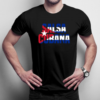 Salsa cubana - Férfi póló felirattal