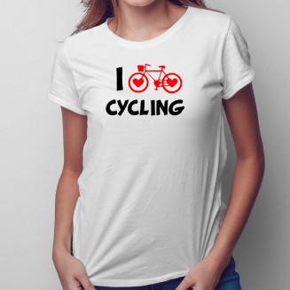 I love cycling - Női póló felirattal