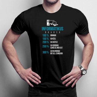 Informatikus - órabér - Férfi póló felirattal