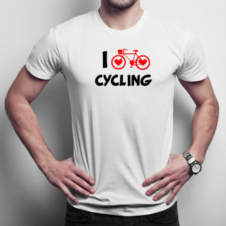 I love cycling - Férfi póló felirattal